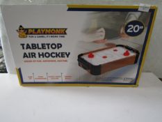 Playmonk - 20" Tabletop Air Hockey Table - Boxed.