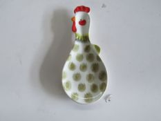 2x Chicken Ceramic Trinket Dish - New.