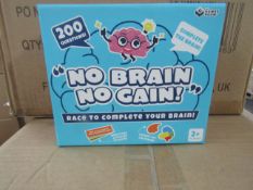 48x " No Brain No Gain! " 200-Question Games - New & Boxed.