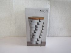 Totem - 3-Tier Ceramic Stacking Storage Jars - Boxed.