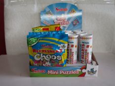 2x Swizzels - Mini Puzzles ( 8x Love Hearts 50-Pc Puzzle 5x Refreshers Choos 50pc Puzzles 10x