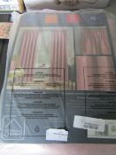 Enhanced Living - Matrix Blush Pink Thermal Curtains / 229x183cm - Packaged.
