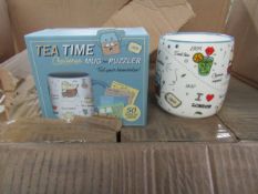 24x Teatime Challenge Puzzler - Includes 1x Mug & 50 Puzzler Cards - New & Boxed.
