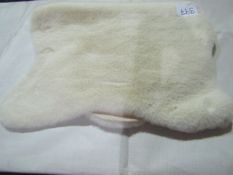 Faux Fur D040 Supersoft Faux Fur Shaped Rug In Ivory 55X170 RRP 20.00
