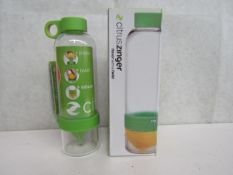 5x CitrusZinger - Infuser Water Bottles ( GREEN ) - New.