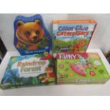 4-Item Mixed Item Puzzle Lot : 1x Peaceable Kingdom - 257pc Bear Shaped Puzzle - New. 1x Peaceable