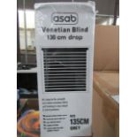 Asab - Venetian Blind 130cm Drop / Size 135cm - Unchecked & Boxed.