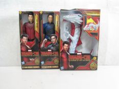2x Boxes of 4 Marvel - Shang-Chi & The Legend of The Ten Rings Action Figures ( 2x RED / 2X BLUE ) -