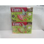 2x Peaceable Kingdom - 50pc Shimmery Fairy Floor Puzzle - New.