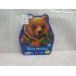 2x Peaceable Kingdom - 257pc Bear Shaped Puzzle - New.