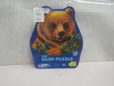 2x Peaceable Kingdom - 257pc Bear Shaped Puzzle - New.