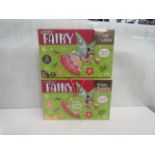 2x Peaceable Kingdom - 50pc Shimmery Fairy Floor Puzzle - New.