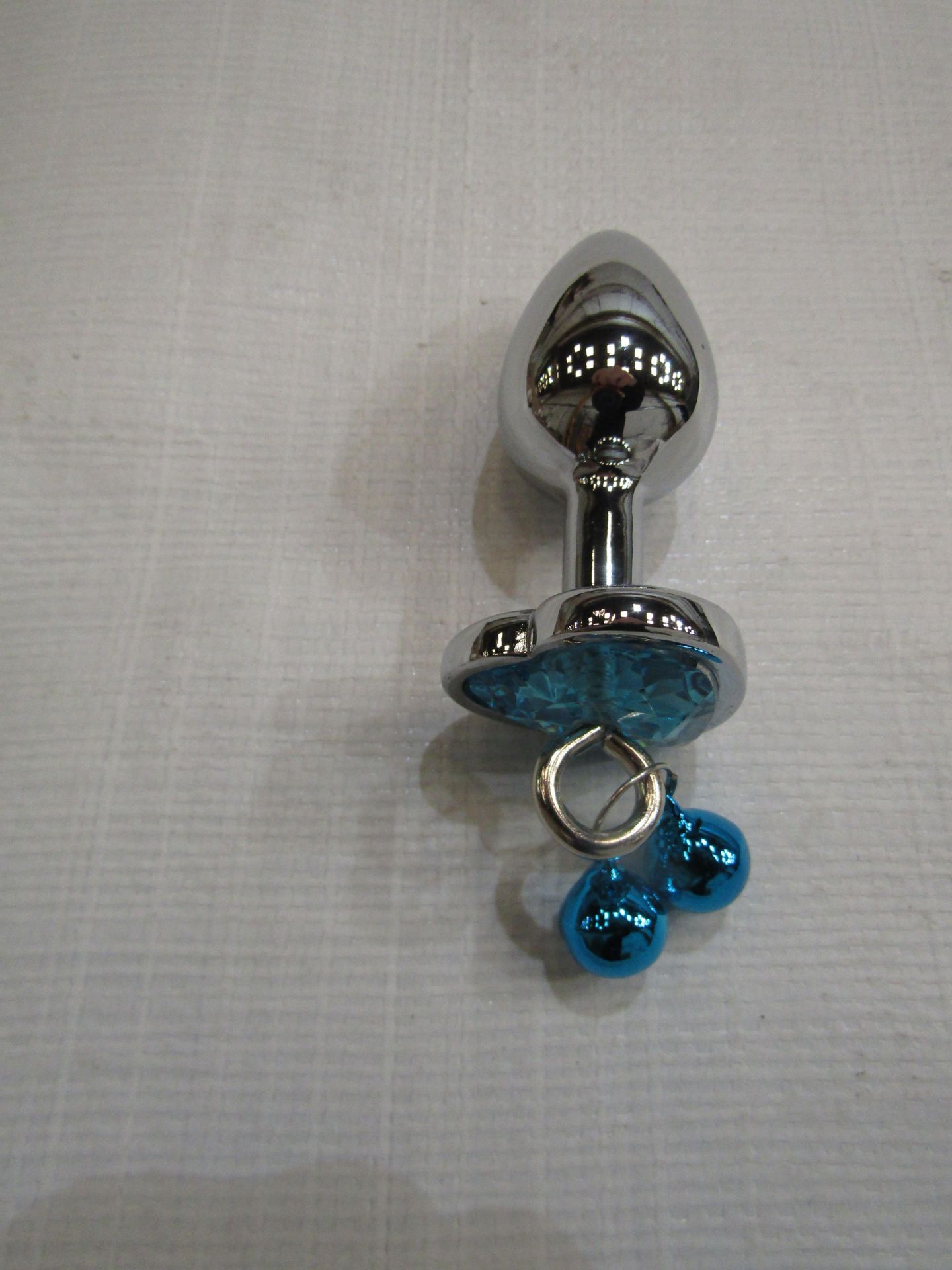 3x Love Heart Metal Butt Plug With Bells - New & Packaged.