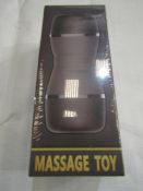 5x Male Masturbation massage toy with 2 insertion channels, new and boxed