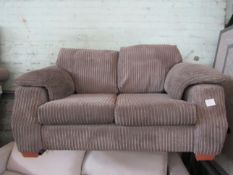 Everett 2 Seater Sofa Standard Back Jumbo Cord Charcoal Silver Light Wood Foam Acl02 RRP 979About