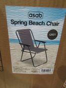 Asab Spring Beach Chair, Grey - Unchecked & Boxed.