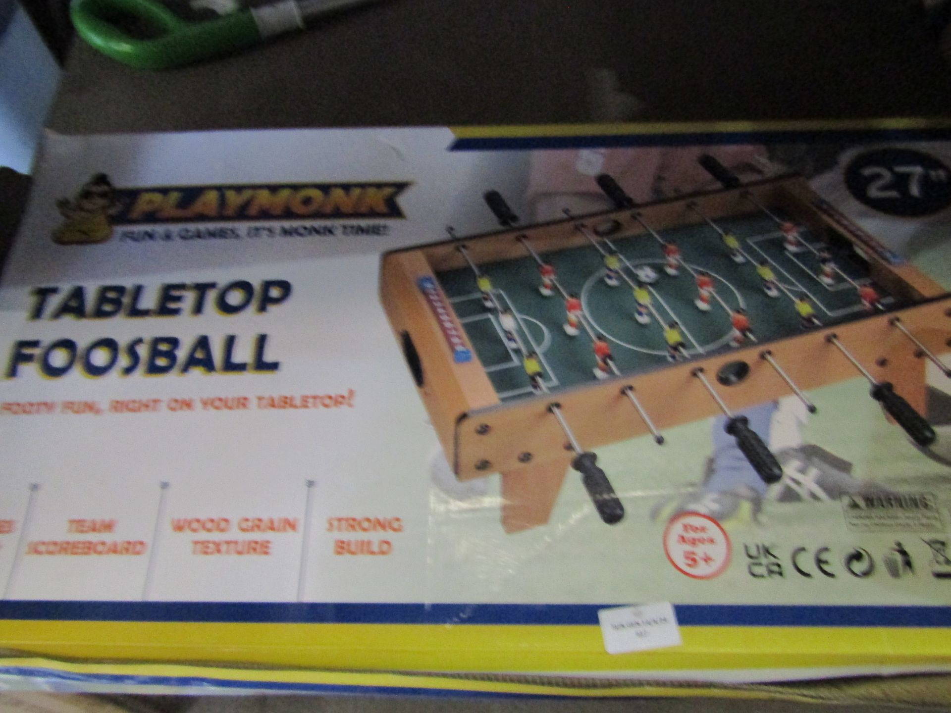 Playmonk Tabletop Foosball 27" - Unchecked & Boxed.