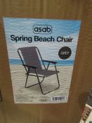 Asab Spring Beach Chair, Grey - Unchecked & Boxed.