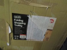 2x Asab Folding Shopping Trolley, Unchecked & Boxed.