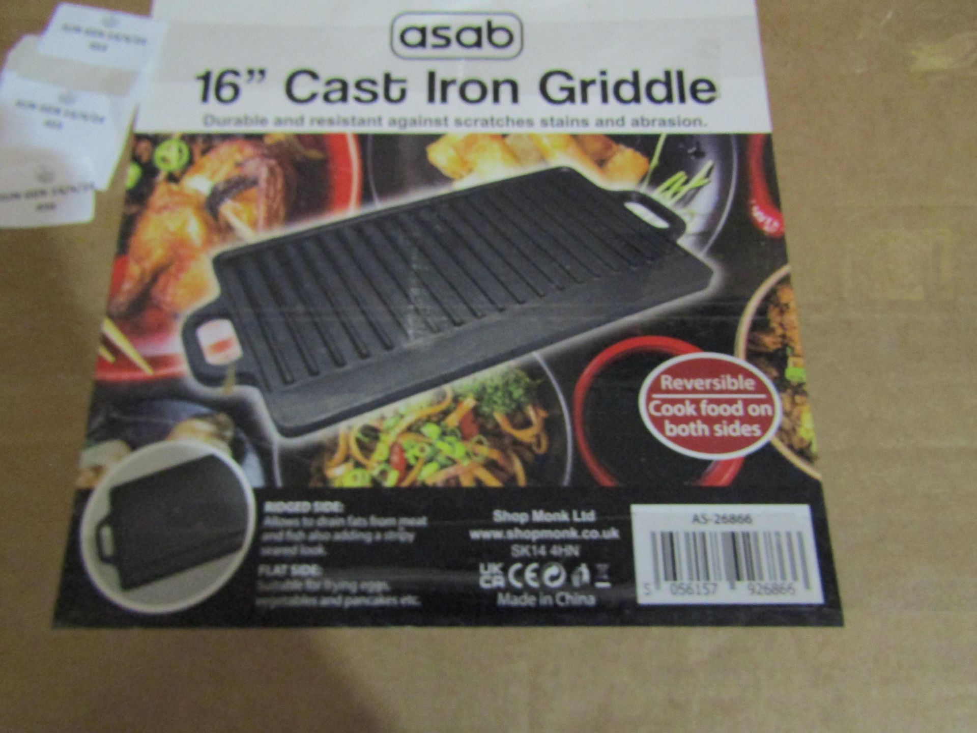 Asab 16" Cast Iron Griddle - Unchecked & Boxed.