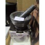 Asab Granite Pestle & Mortal - Good Condition & Boxed.