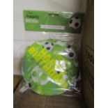 48x Packs Of 3 Self Inflating Ballons, Boys Football, Unchecked & Packaged.