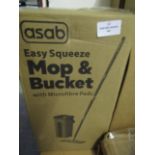 Asab Easy Squeeze Mop & Bucket, With Microfibre Pads, Unchecked & Boxed.