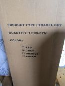 Baby Hub Travel Cot, Grey - Unchecked & Boxed.