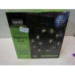 Asab Solar Powered 28cm Topiary Ball With Ultra Bright LED Lights - Unchecked & Boxed.