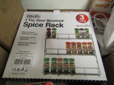 Asab 3 Tier Door Mounted Spice Rack Unchecked & Boxed.
