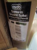 Asab Screw-In Ground Spike For Rotary Airers & Parasols - Unchecked & Boxed.