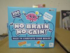 5x Gamers Room " No Brain No Gain! " 200-Question Games - New & Boxed.