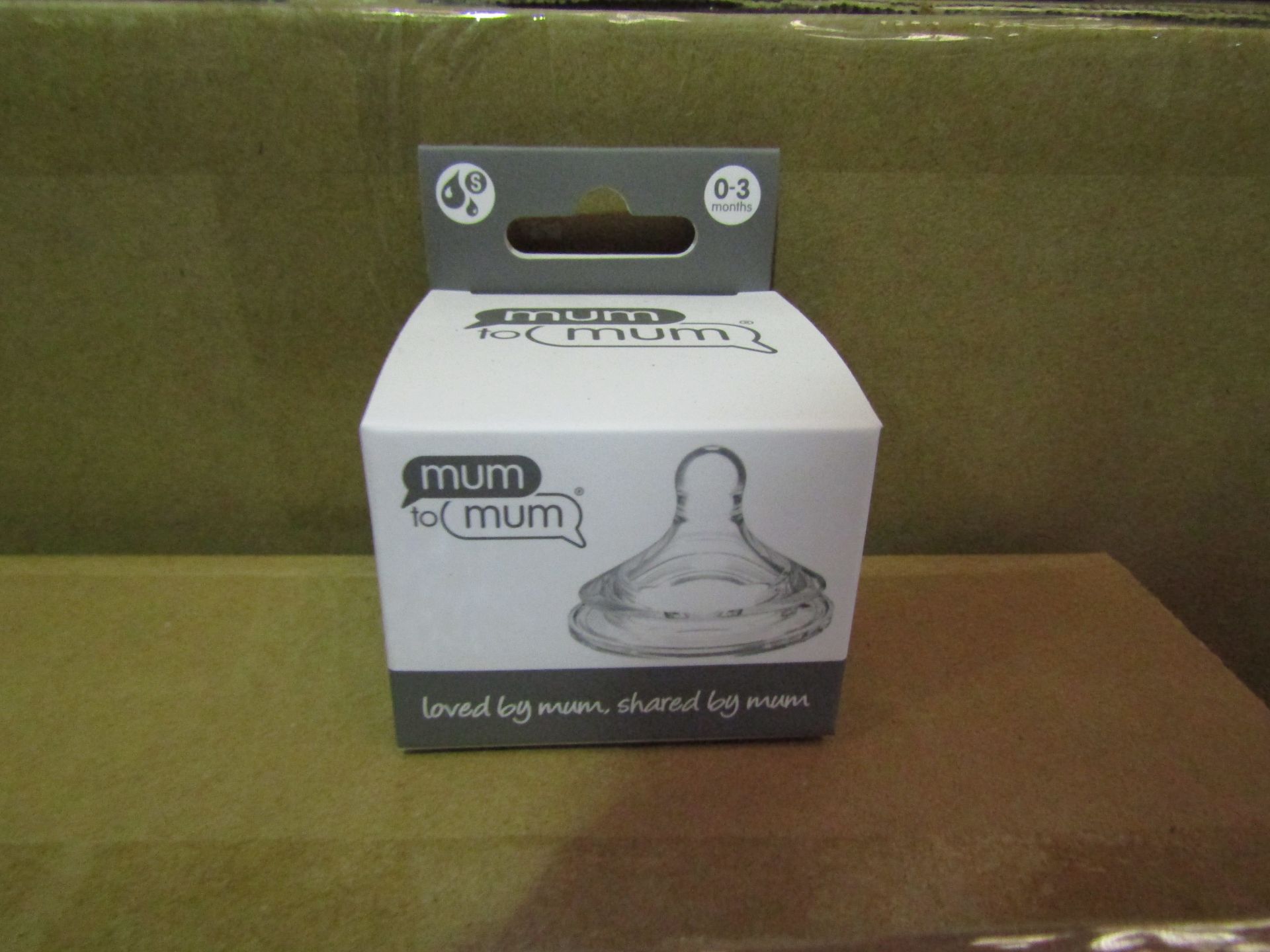 Box Of 24x Mum To Mum - Small 0-3M Replacement Silicone Teat - New & Boxed.