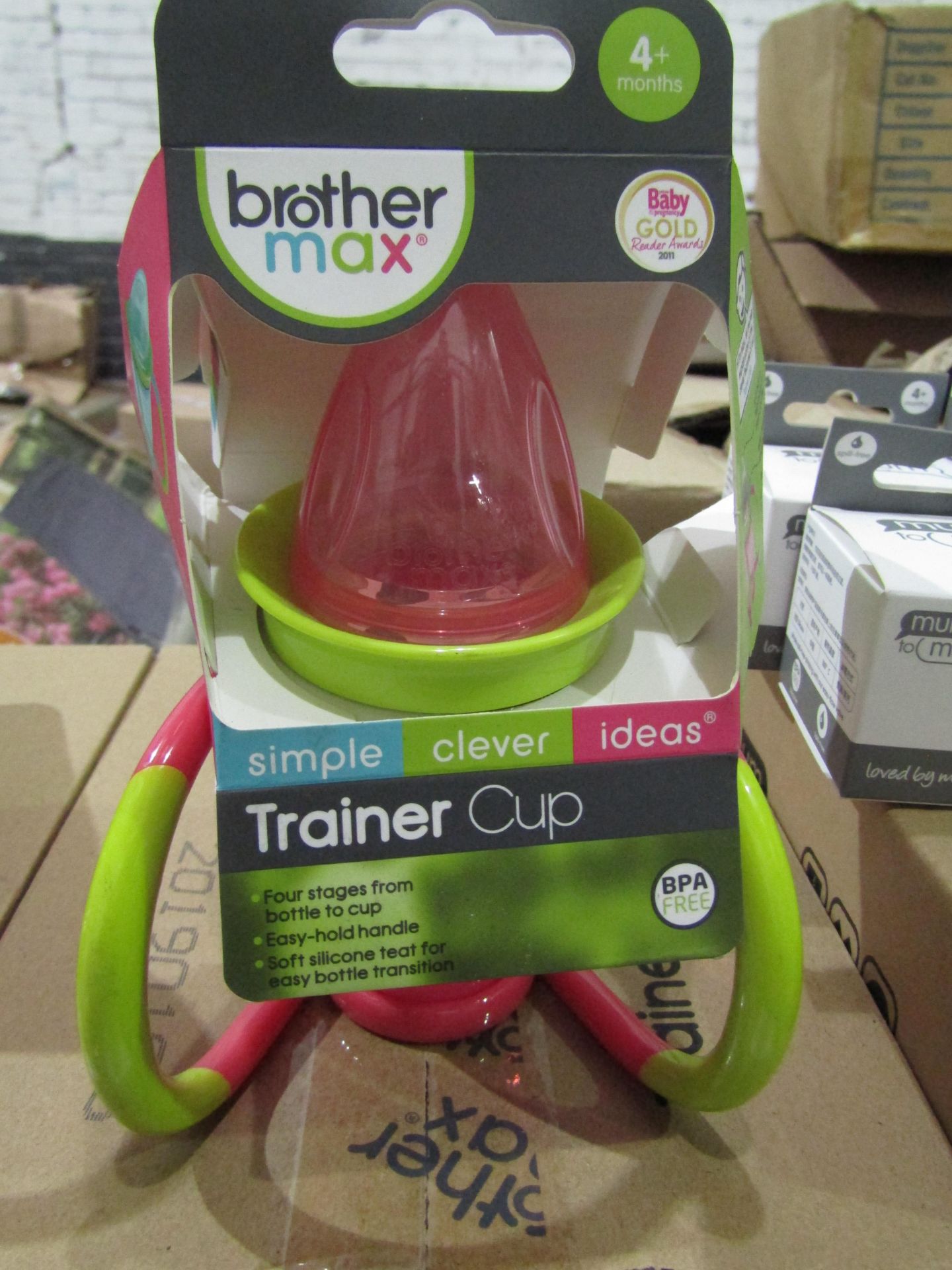 3x Brother Max 170ml Trainer Cup With 4 Ways To Use, Pink - New & Packaged.