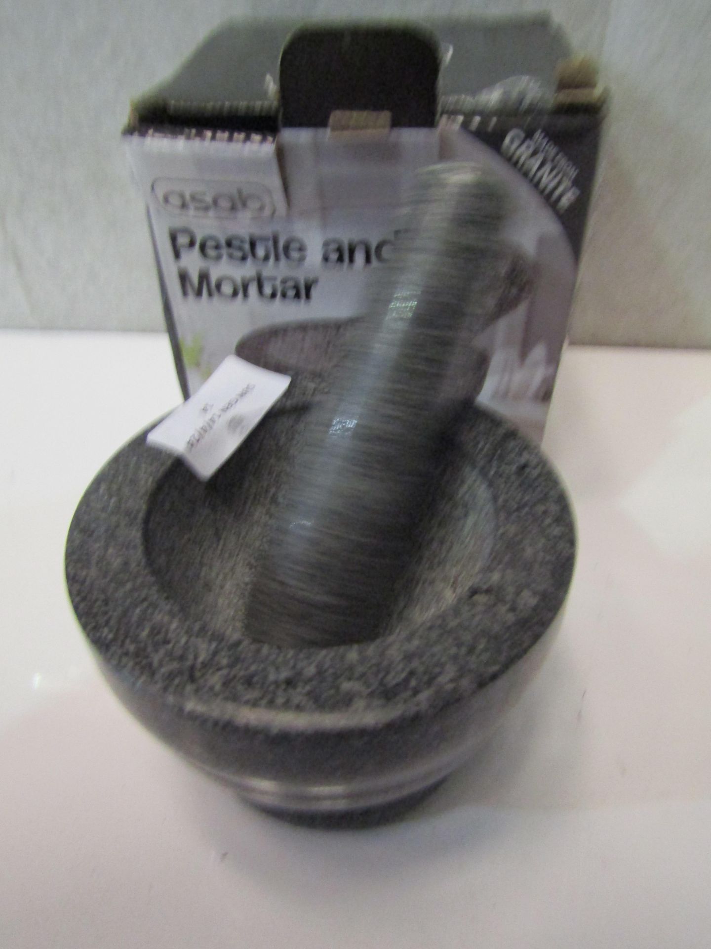 Asab Granite Pestle & Mortal - Good Condition & Boxed.