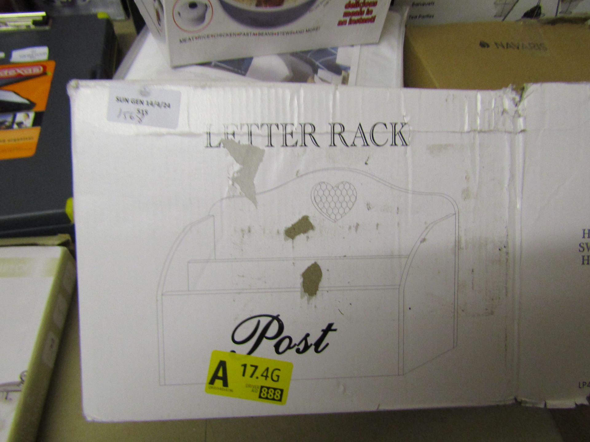 Letter Rack, Unchecked & Boxed.