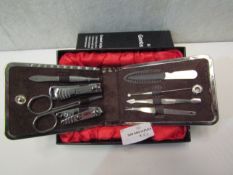 2x Asab 8-Piece Quality Gents Manicure Set - Unchecked & Boxed.