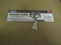 Asab Folding Stool, 150kg Capacity - Unchecked & Boxed.