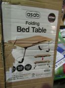 Asab Foldable Bed Table, Walnut - Unchecked & Boxed.