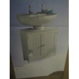 Under Sink Bathroom Cabinet, Size: W60 x D30 x H60cm - Unchecked & Boxed.