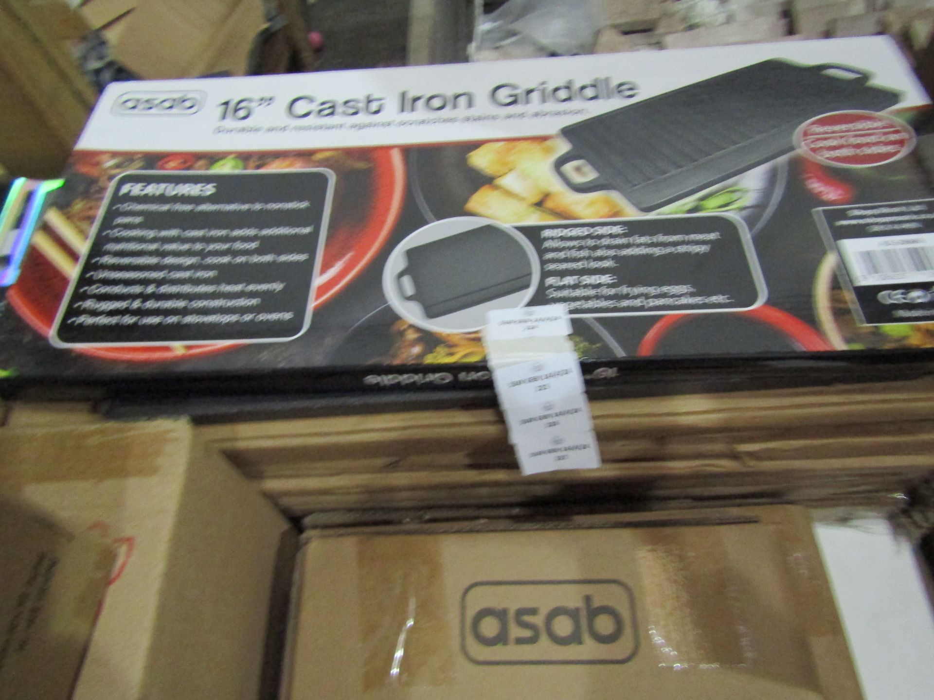 Asab 16" Cast Iron Griddle - Unchecked & Boxed.