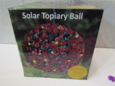 Isolar Solar Topiary Ball With Warm White Lights - Unchecked & Boxed.