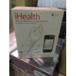 Ihealth Wireless Blood Pressure Wrist Monitor, Made For Ipod, Iphone, Ipad - Good Condition &