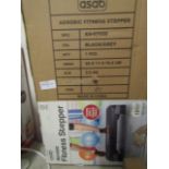 Asab Aerobic Fitness Stepper/ Black & Grey, Unchecked & Boxed.