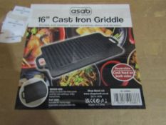 Asab 16" Cast Iron Griddle - Unchecked & Boxed.