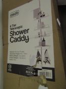 3x Asab 4-Tier Telescopic Shower Caddy - All Unchecked & Boxed.