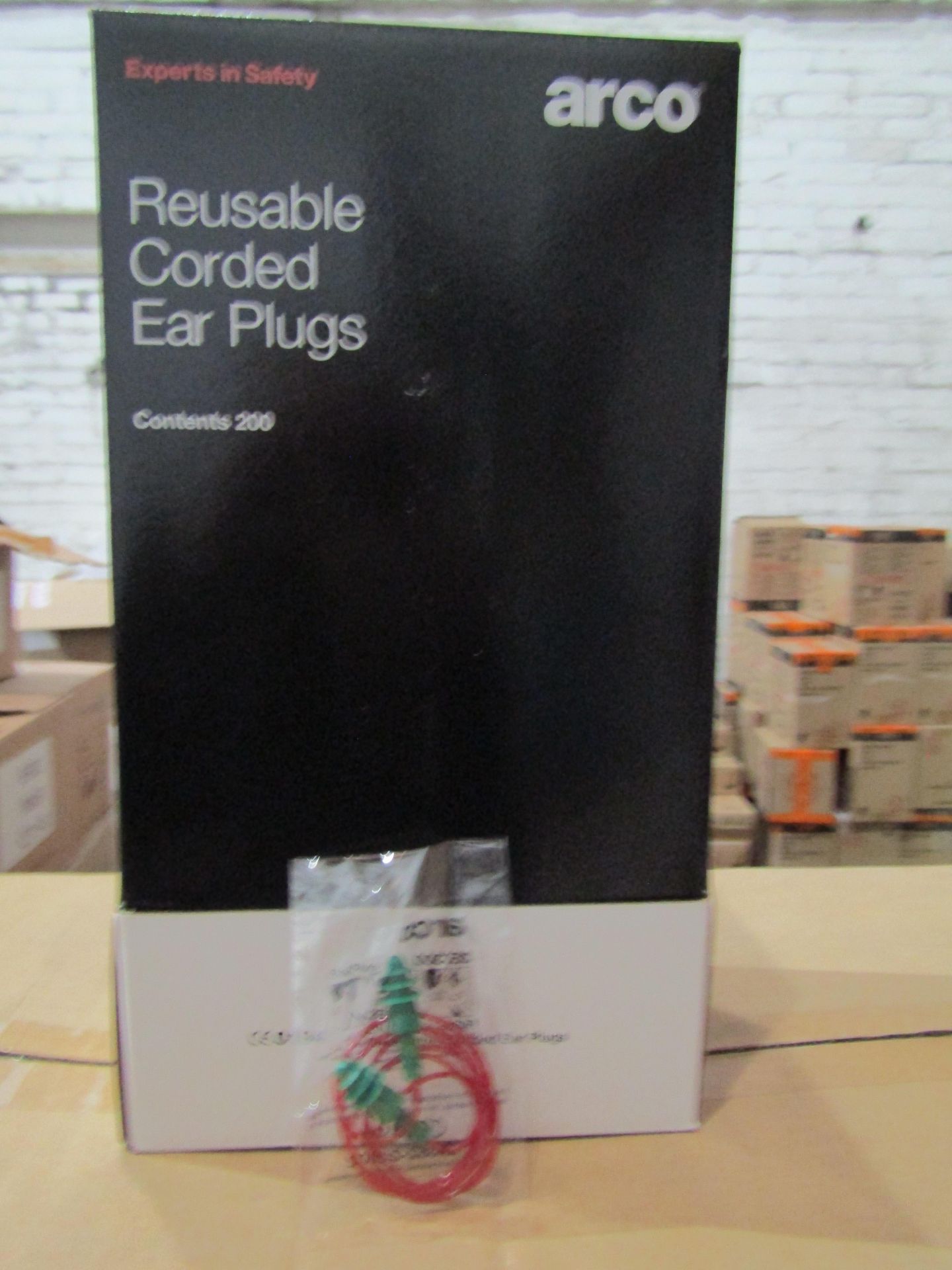 Arco Reusable Corded Ear Plugs, Contains 200, New & Boxed. RRP £238