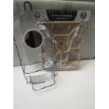 2x Items Being - 1x Urban Living Hanging Dryer With 18 Pinces - 1x Asab Chrome Shower Caddy With