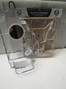 2x Items Being - 1x Urban Living Hanging Dryer With 18 Pinces - 1x Asab Chrome Shower Caddy With