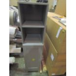 Bath Store - Tall Bathroom Unit Dove Grey Matt / 144x35x35cm - Good Condition & Boxed.